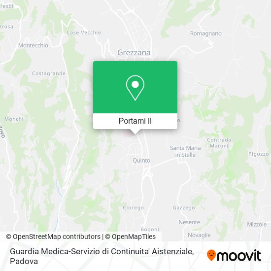Mappa Guardia Medica-Servizio di Continuita' Aistenziale