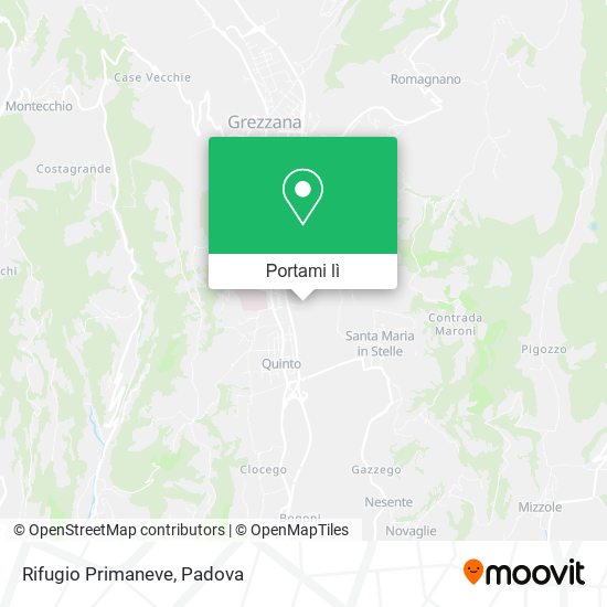 Mappa Rifugio Primaneve