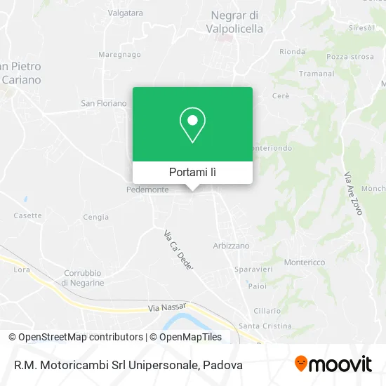Mappa R.M. Motoricambi Srl Unipersonale