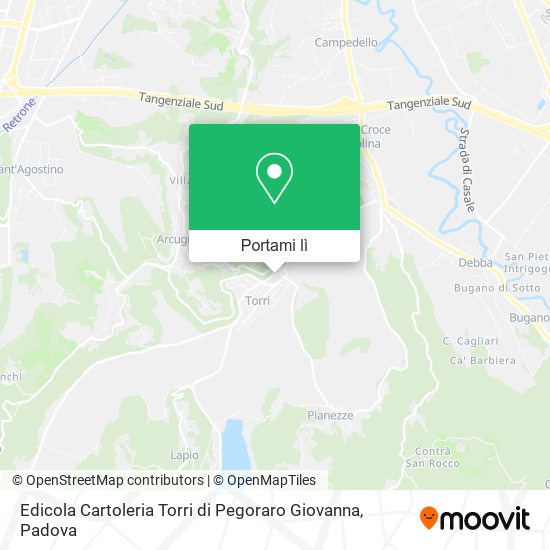 Mappa Edicola Cartoleria Torri di Pegoraro Giovanna
