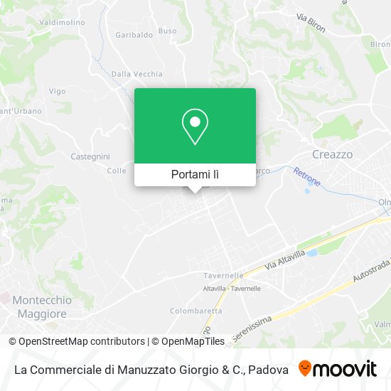 Mappa La Commerciale di Manuzzato Giorgio & C.