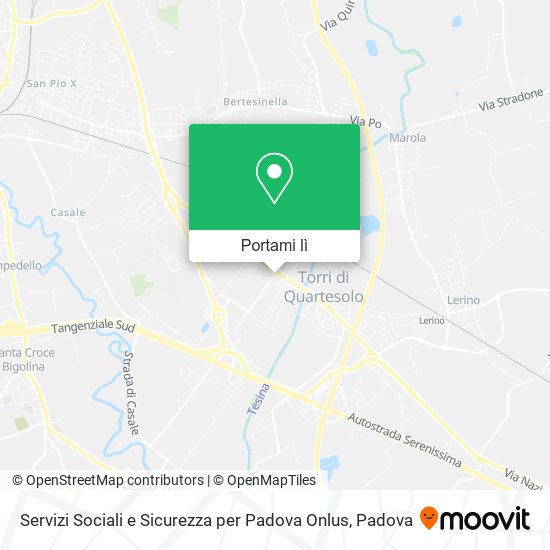 Mappa Servizi Sociali e Sicurezza per Padova Onlus
