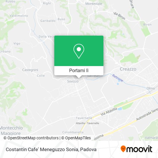 Mappa Costantin Cafe' Meneguzzo Sonia