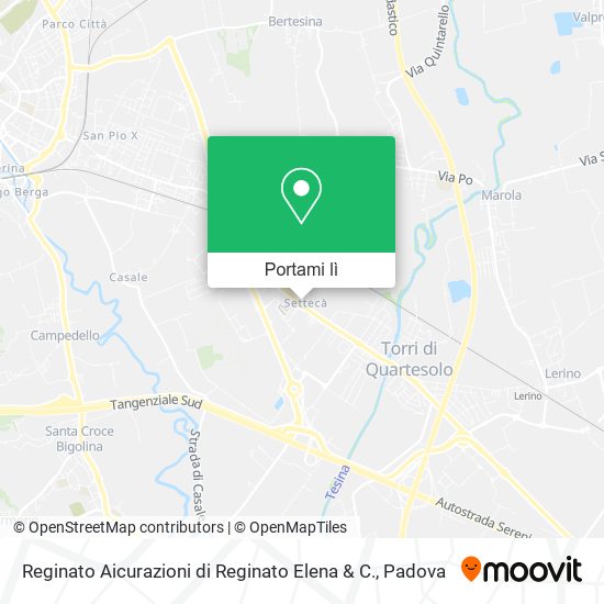 Mappa Reginato Aicurazioni di Reginato Elena & C.