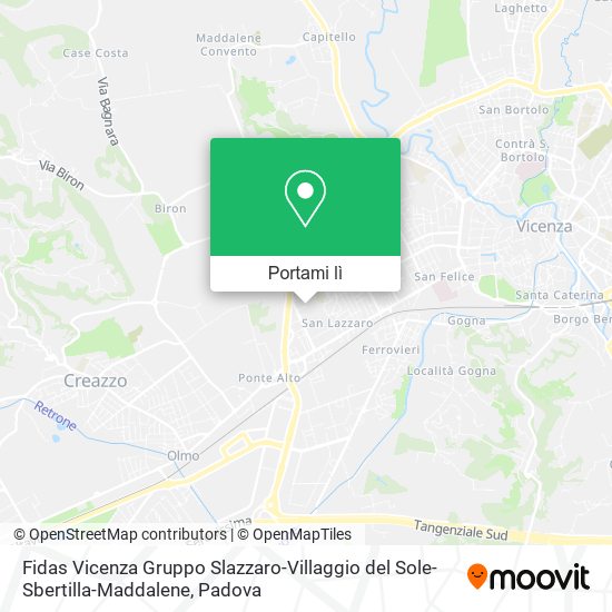 Mappa Fidas Vicenza Gruppo Slazzaro-Villaggio del Sole-Sbertilla-Maddalene