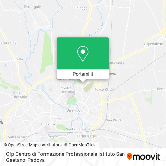 Mappa Cfp Centro di Formazione Professionale Istituto San Gaetano