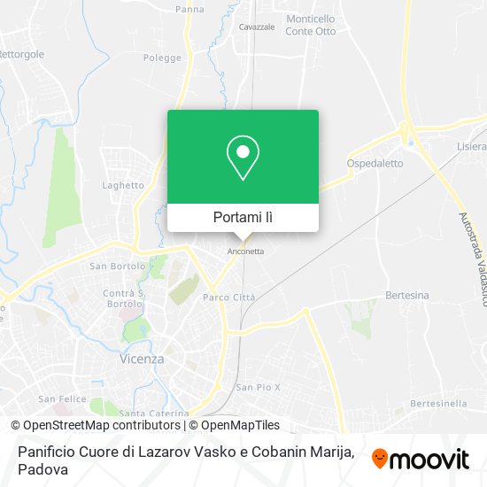Mappa Panificio Cuore di Lazarov Vasko e Cobanin Marija