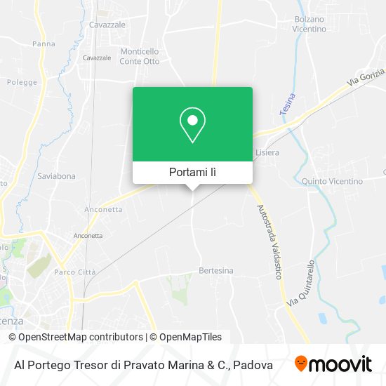 Mappa Al Portego Tresor di Pravato Marina & C.