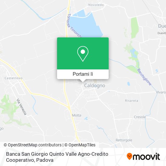 Mappa Banca San Giorgio Quinto Valle Agno-Credito Cooperativo