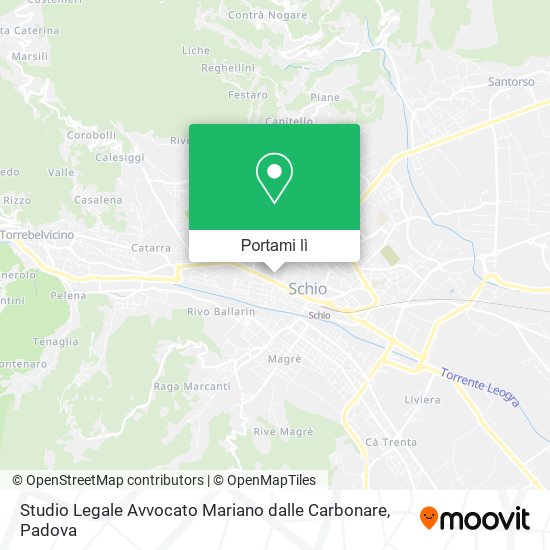 Mappa Studio Legale Avvocato Mariano dalle Carbonare