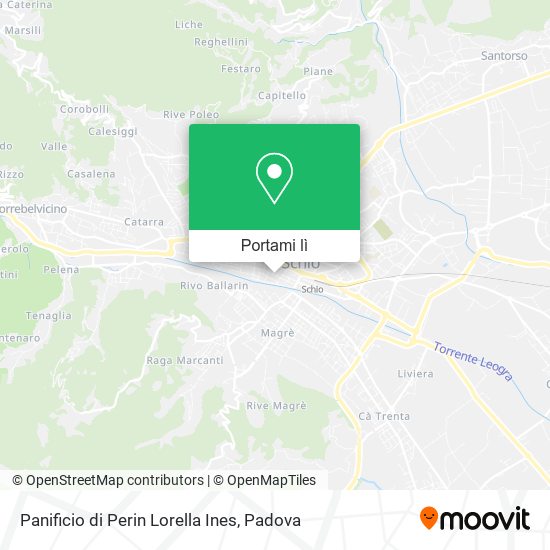 Mappa Panificio di Perin Lorella Ines