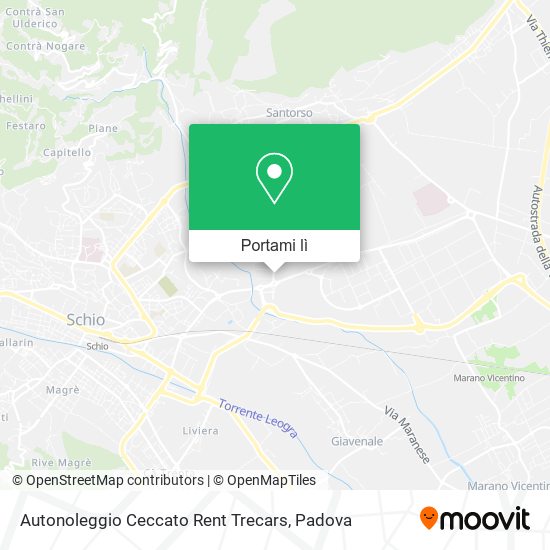 Mappa Autonoleggio Ceccato Rent Trecars