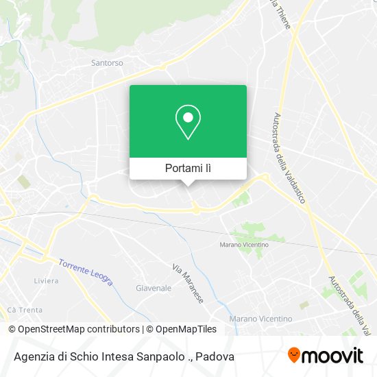 Mappa Agenzia di Schio Intesa Sanpaolo .