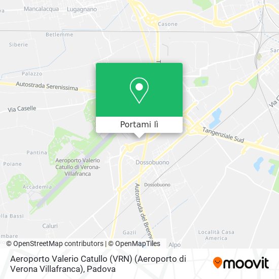 Mappa Aeroporto Valerio Catullo (VRN) (Aeroporto di Verona Villafranca)