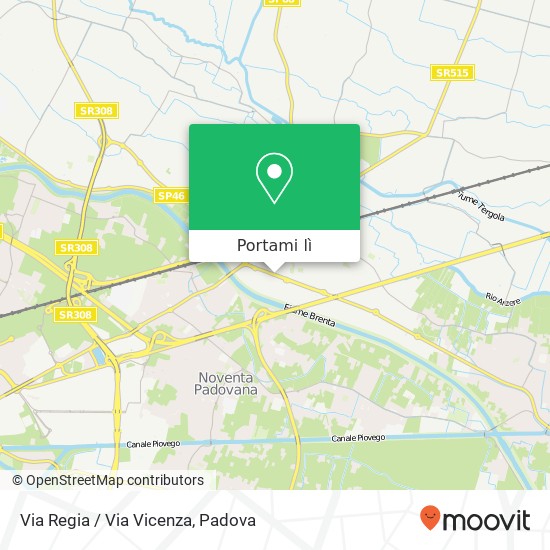 Mappa Via Regia / Via Vicenza
