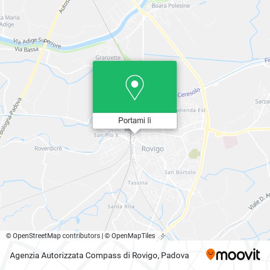 Mappa Agenzia Autorizzata Compass di Rovigo