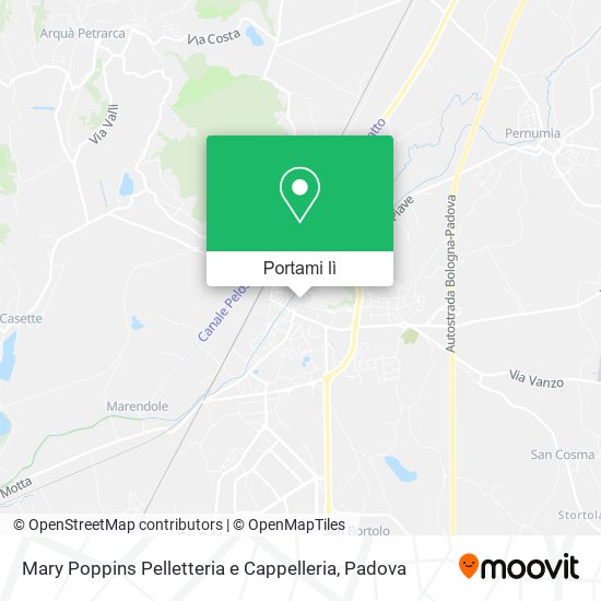 Mappa Mary Poppins Pelletteria e Cappelleria