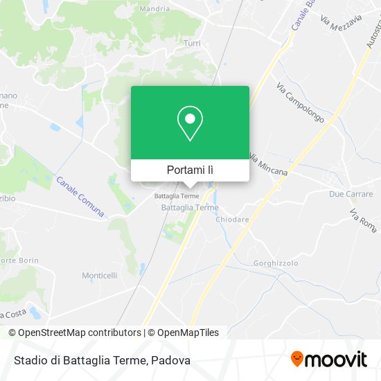 Mappa Stadio di Battaglia Terme