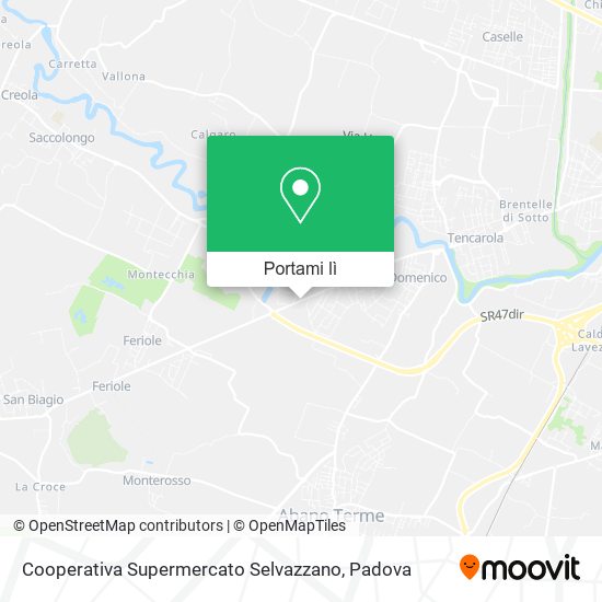 Mappa Cooperativa Supermercato Selvazzano