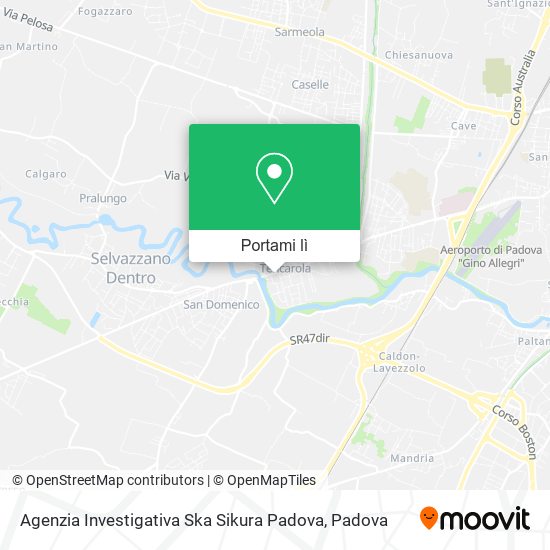 Mappa Agenzia Investigativa Ska Sikura Padova
