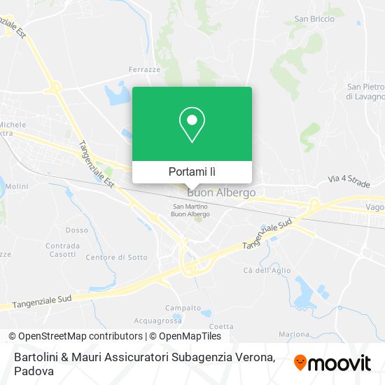 Mappa Bartolini & Mauri Assicuratori Subagenzia Verona