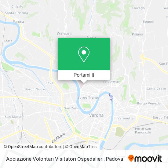 Mappa Aociazione Volontari Visitatori Ospedalieri