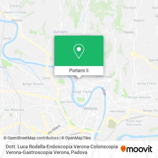 Mappa Dott. Luca Rodella-Endoscopia Verona-Colonscopia Verona-Gastroscopia Verona