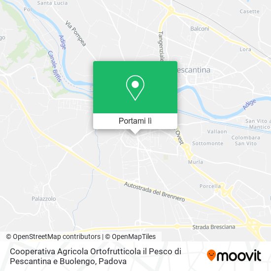 Mappa Cooperativa Agricola Ortofrutticola il Pesco di Pescantina e Buolengo