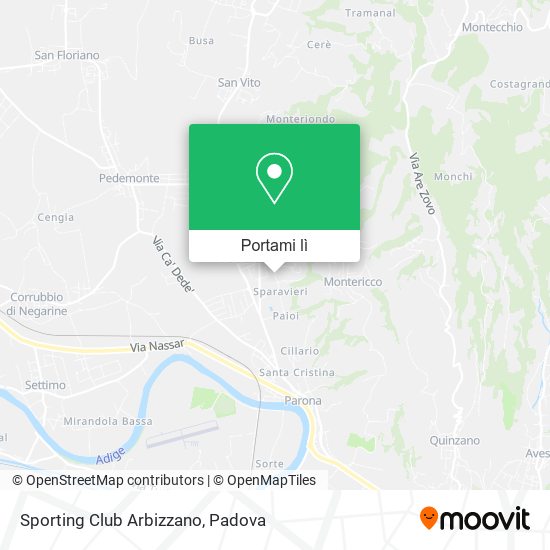 Mappa Sporting Club Arbizzano