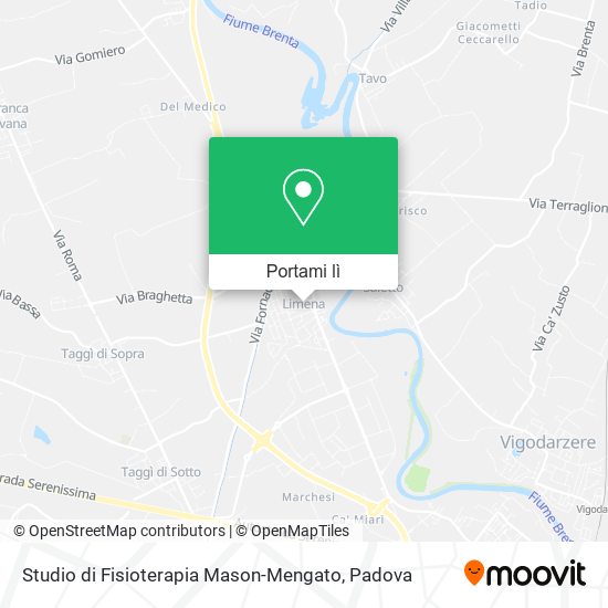 Mappa Studio di Fisioterapia Mason-Mengato