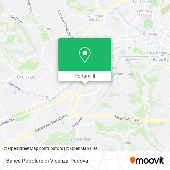 Mappa Banca Popolare di Vicenza