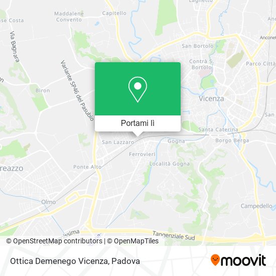 Mappa Ottica Demenego Vicenza
