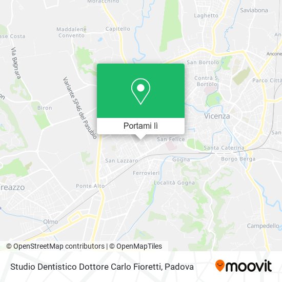 Mappa Studio Dentistico Dottore Carlo Fioretti