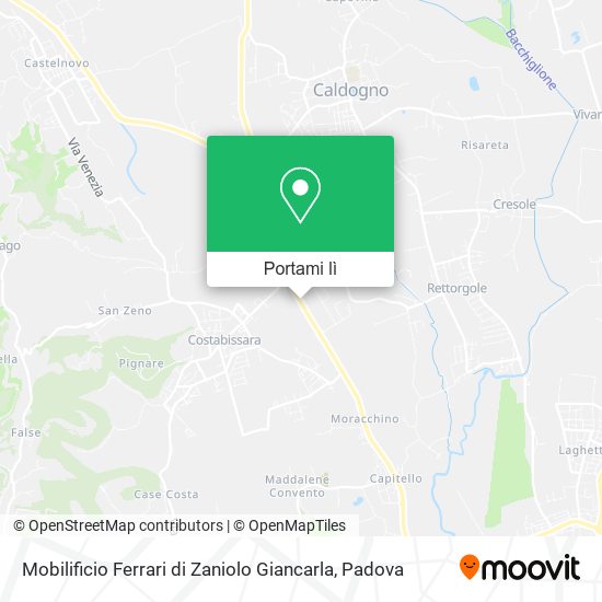 Mappa Mobilificio Ferrari di Zaniolo Giancarla
