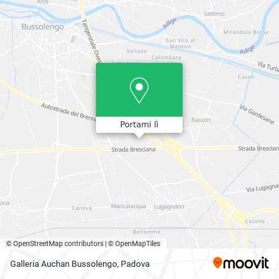 Mappa Galleria Auchan Bussolengo