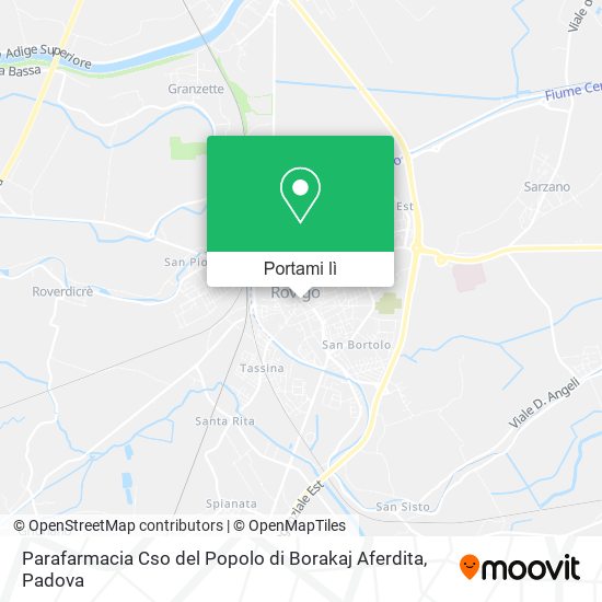 Mappa Parafarmacia Cso del Popolo di Borakaj Aferdita