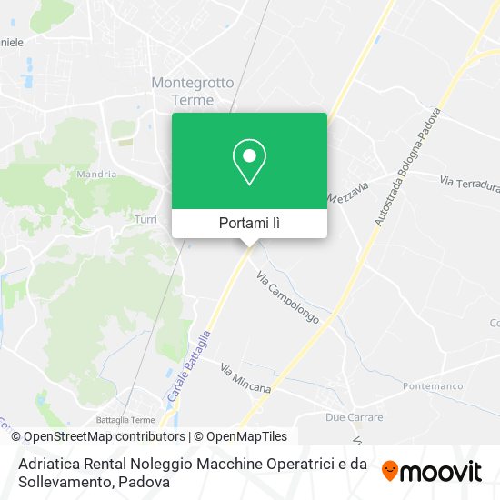 Mappa Adriatica Rental Noleggio Macchine Operatrici e da Sollevamento