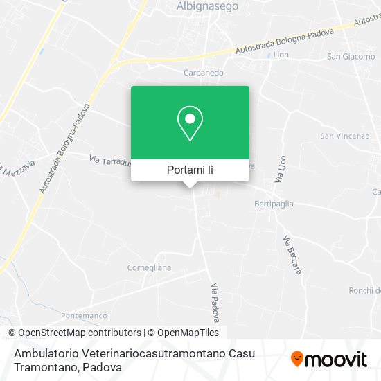 Mappa Ambulatorio Veterinariocasutramontano Casu Tramontano