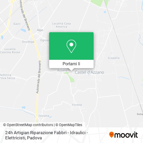 Mappa 24h Artigian Riparazione Fabbri - Idraulici - Elettricisti