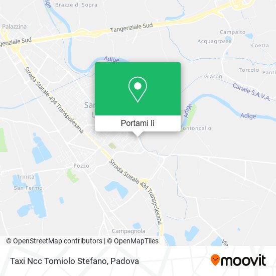 Mappa Taxi Ncc Tomiolo Stefano