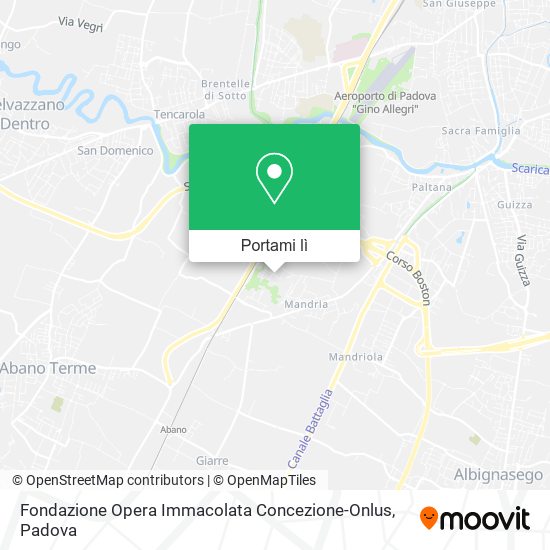 Mappa Fondazione Opera Immacolata Concezione-Onlus
