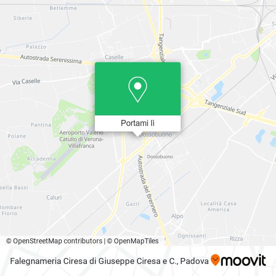 Mappa Falegnameria Ciresa di Giuseppe Ciresa e C.