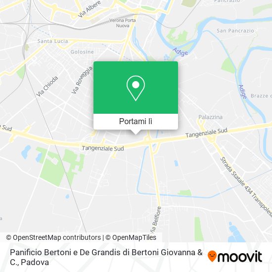 Mappa Panificio Bertoni e De Grandis di Bertoni Giovanna & C.