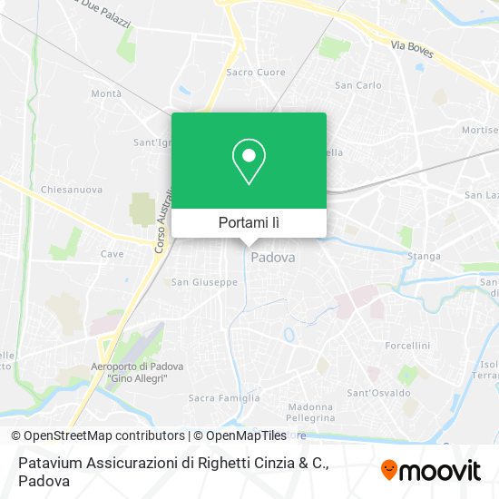 Mappa Patavium Assicurazioni di Righetti Cinzia & C.