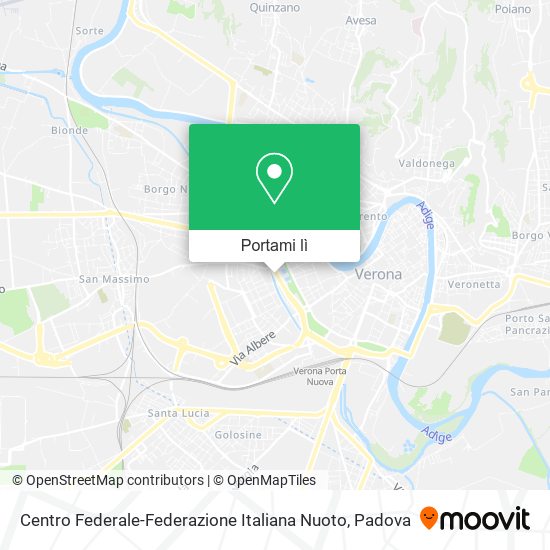 Mappa Centro Federale-Federazione Italiana Nuoto