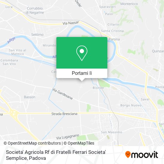 Mappa Societa' Agricola Rf di Fratelli Ferrari Societa' Semplice