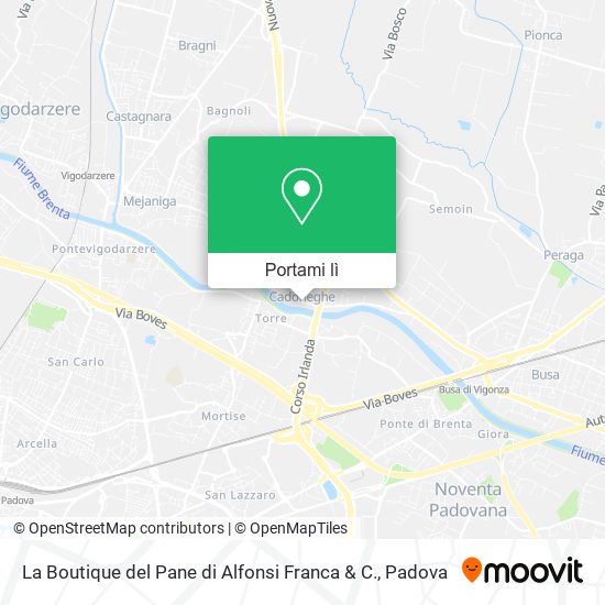 Mappa La Boutique del Pane di Alfonsi Franca & C.