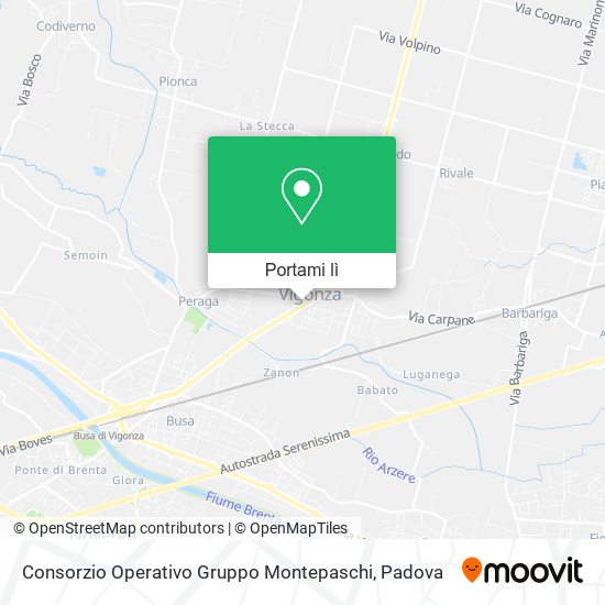 Mappa Consorzio Operativo Gruppo Montepaschi