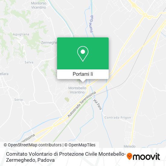 Mappa Comitato Volontario di Protezione Civile Montebello-Zermeghedo