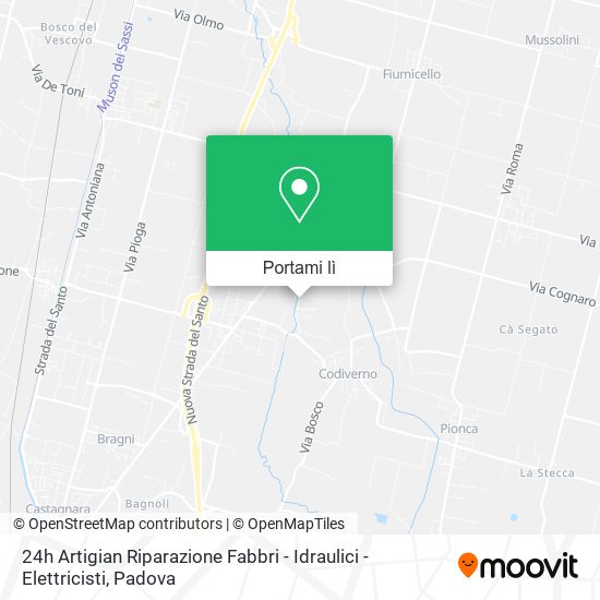 Mappa 24h Artigian Riparazione Fabbri - Idraulici - Elettricisti